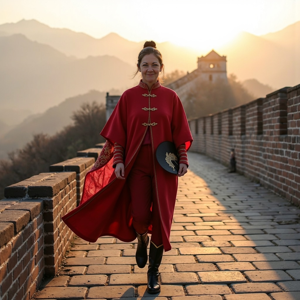 photograph of amy773 woman walking confi-FLUX TRAI